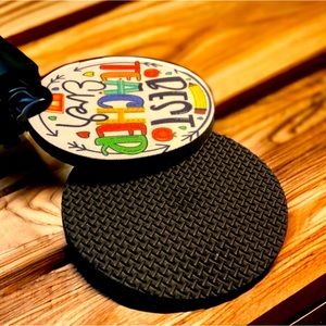 Set of 2 handmade car coasters